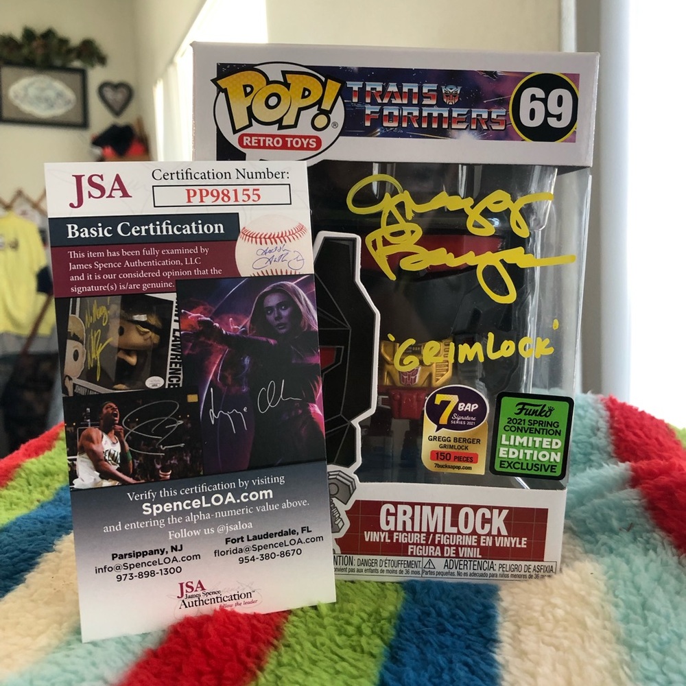 Signed grimlock Funko pop